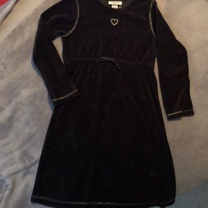 Osh Kosh Black Long Sleeve Velvet Dress